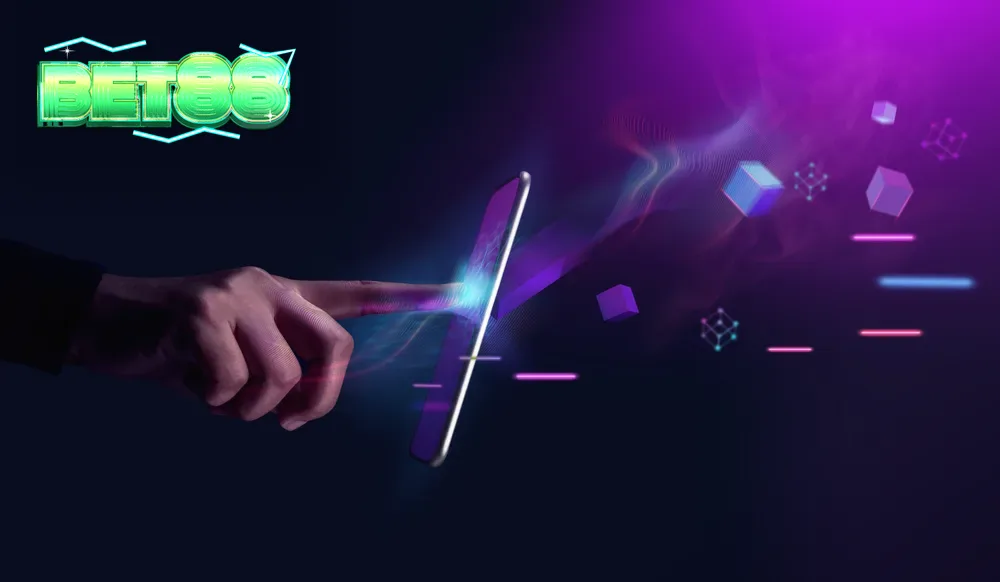 Isang digital na representasyon ng teknolohiya sa online gaming at casino interface.